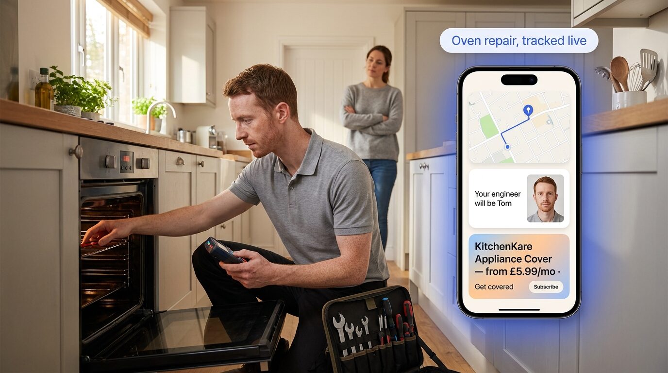 On My Way for Appliance Manufacturers — oven repair tracked live